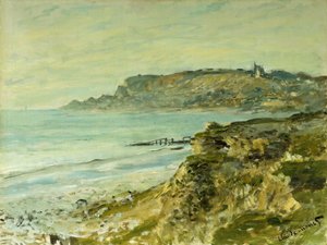 The Cliffs at Sainte-Adresse by Claude Monet