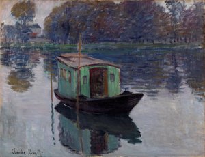 The Studio Boat by Claude Monet