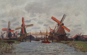 Windmills in Westzijderveld near Zaandam. 1871