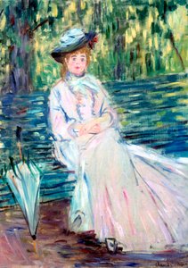 Woman Seated on a Bench