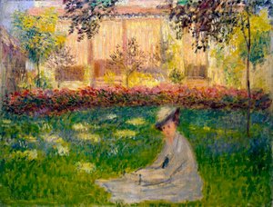 Woman in a Garden by Claude Monet