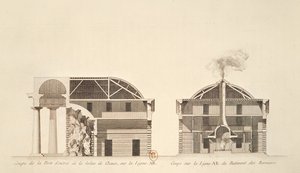 Cross-Section of the Entrance to Salt Works in the Ideal City of Chaux by Claude Nicolas Ledoux