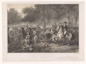 George Washington in the Battle of Monongahela by Claude Régnier