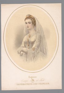 Portrait of Eugénie, Empress of France (Eugénie, Countess of Théba. Empress of the French)