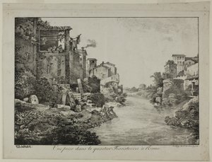 View in the Trastevere Quarter, Rome