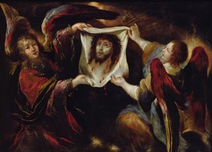 Two Angels Presenting the Holy Face