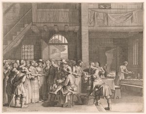 The Engagement, Plate 14 from Pastorales by Claudine Bouzonnet Stella