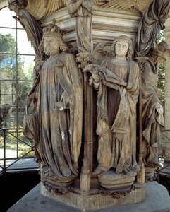David and Jeremiah. The base of the Well of Moses (sculpture) by Claus Sluter