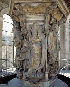 The base of the Well of Moses shows the prophets who foretold the coming of Christ (sculpture) by Claus Sluter