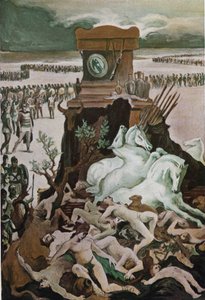 The Funeral of Patrocles. Illustration by Clement Gontier for Homer
