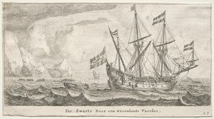 Various Ships and Views of Amsterdam, Part II: The Black Bear, a Greenland Whaler by Clement de Jonghe