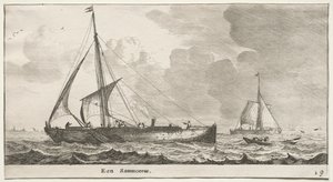 Various Ships and Views of Amsterdam, Part II: A Merchantman by Clement de Jonghe