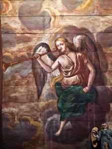 Locquirec (Finistère) / Saint-Jacques Church, Painted Vault Panelling by Cleran