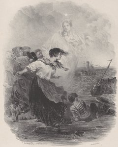 Woman by the Sea with the Madonna, Pointing to a Ship, ca. 1848-62