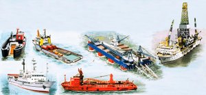 Ships Used to Find Oil and Various Vessels Used in Oil Exploration by Clifford Meadway