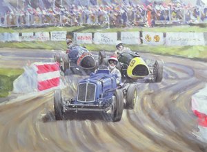 The First Race at the Goodwood Revival, 1998 by Clive Metcalfe
