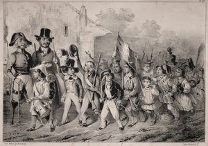 Current Events: Good! The Kids Want It Too! When We Talk About War!, 1840 by Clémente Pruche