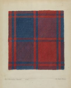 Plaid Homespun Coverlet by Clyde L. Cheney