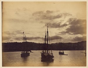 A Night Scene in the Harbor