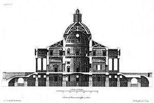 Section of Mereworth Castle in Kent, Engraved by H. Hulsbergh by Colen Campbell