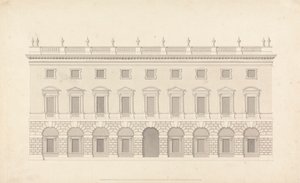 Unidentified Town House: Front Elevation