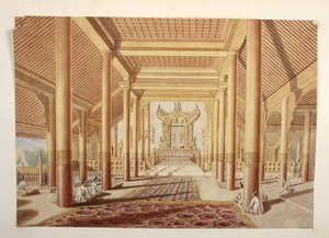 The Throne and audience Chamber at the palace of Amarapura by Colesworthy Grant
