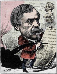 Cartoon depicting the writer Edmond de Goncourt (1822-1896) from "The Men of Today" Drawing by Coll-Toc (Collignon and Tocqueville). 1892 by Coll Toc
