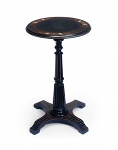 Victorian ebonised occasional table by Collinson and Lock