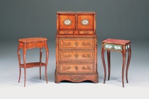 Victorian occasional table (left) by Collinson and Lock