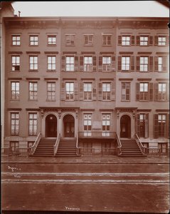 Facade of the National Conservatory of Music of America at 128 East 17th Street; Adjacent Buildings Visible, New York