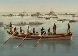 Boatmen, Jaffa, Israel, c.1890-1906