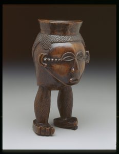 Cup in Form of Head on Two Legs, Lele People by Congolese Congolese