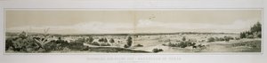 Panorama of the City of New Braunfels in Texas taken from the Southwest Side in Summer 1847