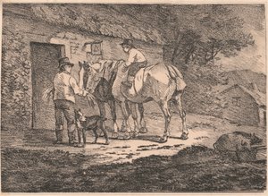 Horses at Cottage Door