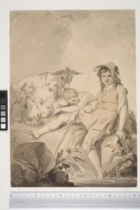 Pastoral Scene with Two Children and Animals