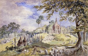 The Thuparama Dagoba at Anuradhapura, Sri Lanka by Constance Frederica Gordon Cumming