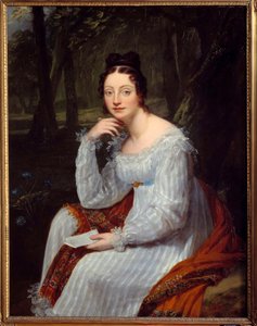 Portrait of Amable Tastu (1798-1885), nee Sabine Casimire Amable Voiart, French writer and librettist by Constance Marie Mayer Lamartiniere