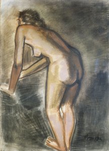 Standing nude, by Constant Permeke. Belgium, 20th century.