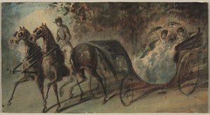 Carriage in the Bois de Boulogne by Constantin Guys