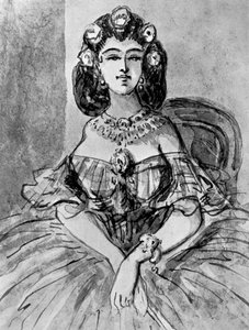 Portrait of a Lady, 19th Century, 1930 by Constantin Guys