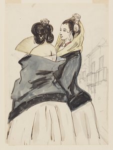 Two Spanish Women by Constantin Guys