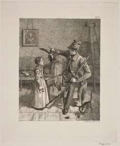 A Hunter Showing a Little Girl His Catch by Constantin Hansen
