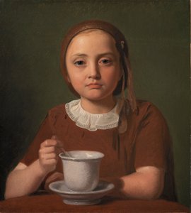 Portrait of a Little Girl, Elise Købke, with a Cup in Front of Her