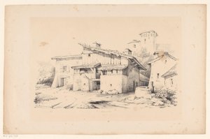 Houses and Tower by Constantinus Cornelis Huysmans