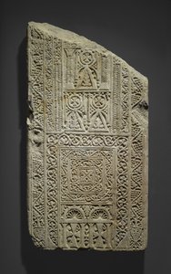 Fragmentary stela, possibly found in Esna, 7th-8th century by Coptic Coptic
