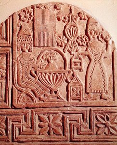 Stela Depicting the Bathing of the Infant Jesus by Coptic Coptic