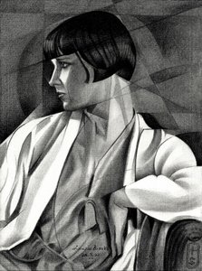 Art Deco Woman Profile by Corné Akkers