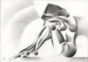 Contemplative Geometric Figure by Corné Akkers
