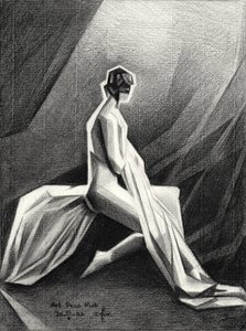 Draped Art Deco Figure by Corné Akkers