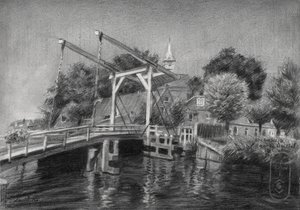 Dutch Canal Bridge Sketch